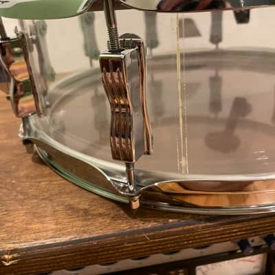 Ludwig 5x14" Vistalite Acrylic 10-Lug Snare Drum with P-85 Strainer 1970s - Clear image 7
