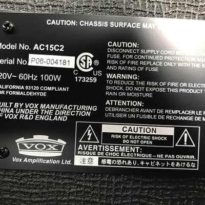 Vox AC15C2 Custom 2-Channel 15-Watt All Tube 2x12" British Guitar Combo image 5