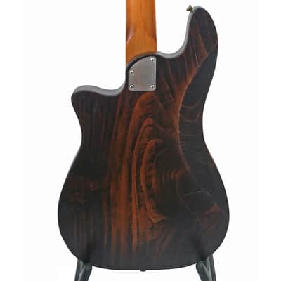 Offbeat Guitars "Priscilla" Bass - Distressed Pine Body, EMG Geezer Butler P/U, Aged Brass Pickguard image 9