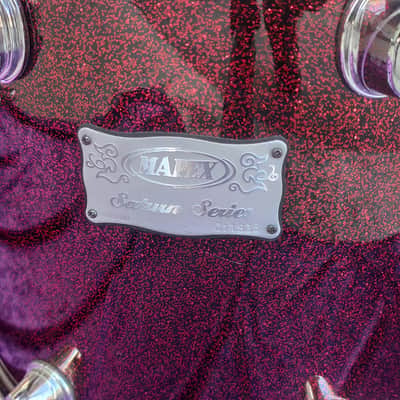Mapex Saturn series 14x10, Black Cherry Sparkle Tom * Maple-Walnut shell * tight and powerfull sound image 5
