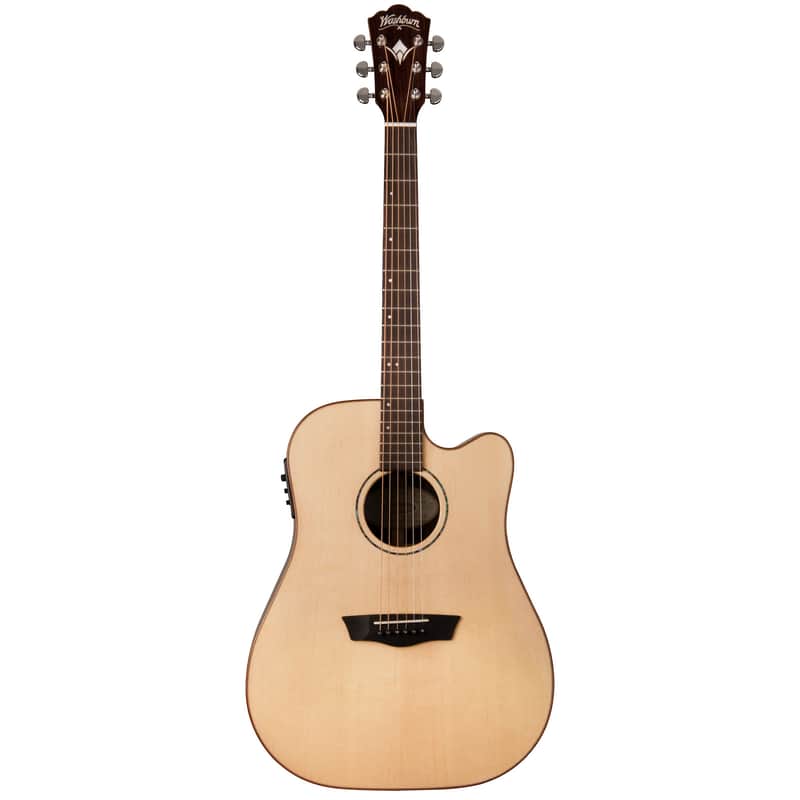 Washburn WD250SWCE Dreadnought Cutaway with Electronics Natural Bild 1