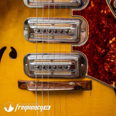 Harmony H-75 Hollowbody Electric Guitar in Vintage Burst - 1963 image 13