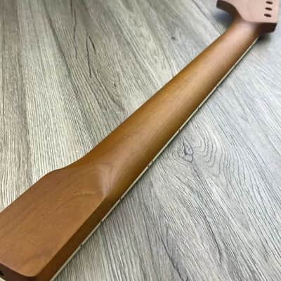 Roasted Maple Wood Jaguar Style Guitar Neck, Rosewood 22 Frets Fingerboard image 6
