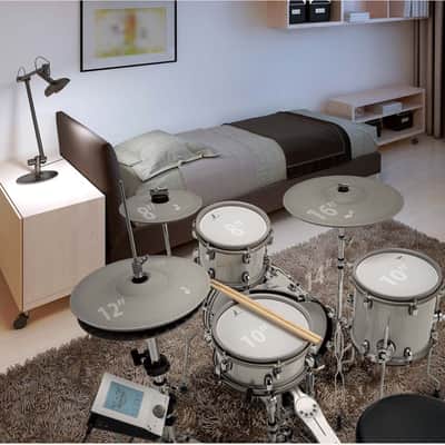 EFNOTE mini Acoustic Designed Electronic Drum Set White Sparkle Kit image 3