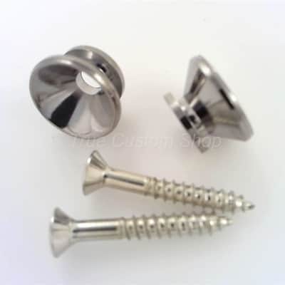 True Custom Shop® Original Vintage-Style Chrome Strap Buttons for Fender Stratocaster & Telecaster image 4