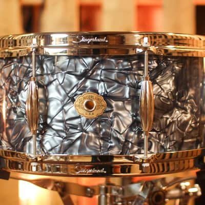 Slingerland 6.5x14 Radio King Artist Black Diamond Pearl Snare Drum image 1