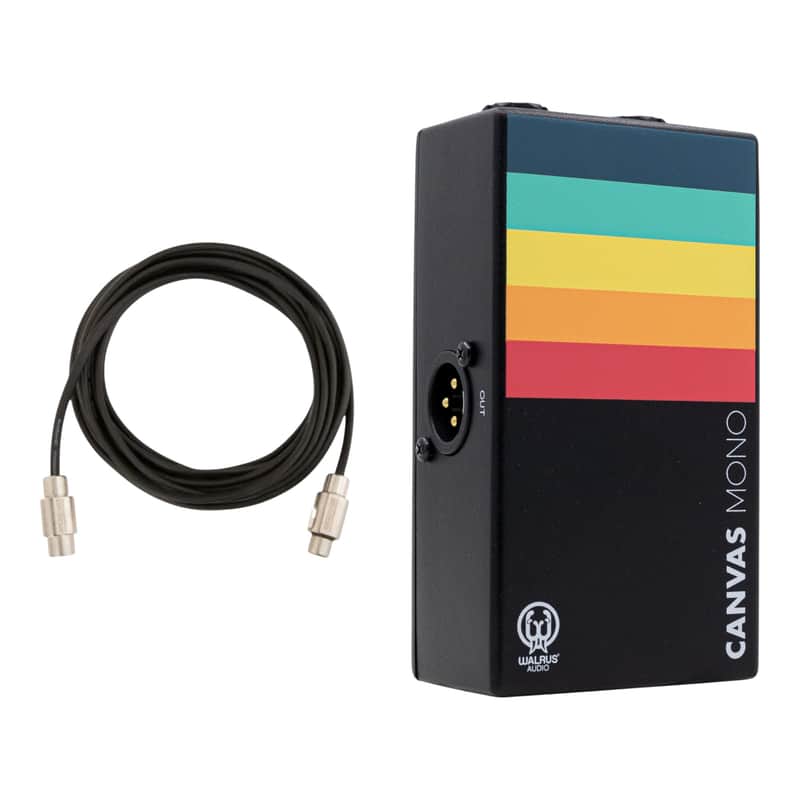 Mono to FOH Kit - Walrus Canvas Mono Line Isolator / DI + Rockboard Flat XLR Cable 20ft image 1