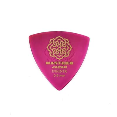Master 8 INFINIX Hard Polish Grip Guitar Picks 0.6mm Triangle Thin 6-Pack image 1