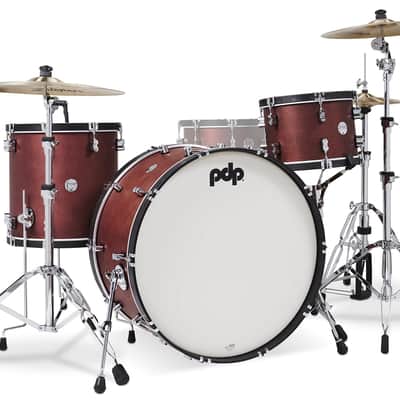 Pacific Drums & Percussion Set Concept Classic 3-Piece w/26 Kick, Ox Blood with Ebony Hoops Drum Shell Packs (PDCC2613OE) image 1