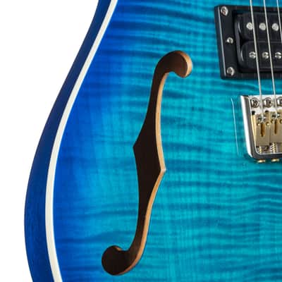 PRS SE Custom 24 Semi-Hollow Lake Blue - Electric Guitar imagen 8