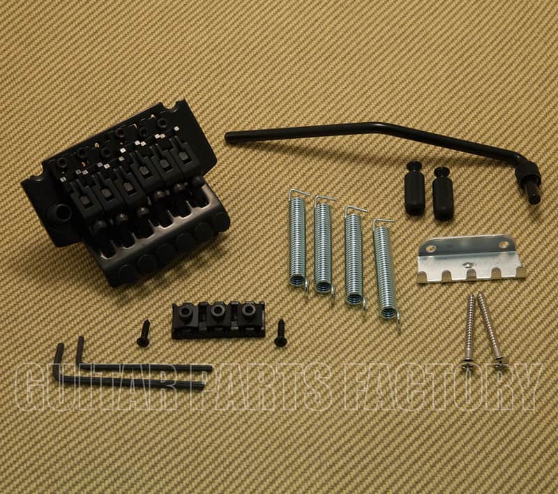 006-2599-000 Jackson Bridge Assembly, JT585 Licensed Floyd RoseĀ®, Left Handed, Black - Black image 1