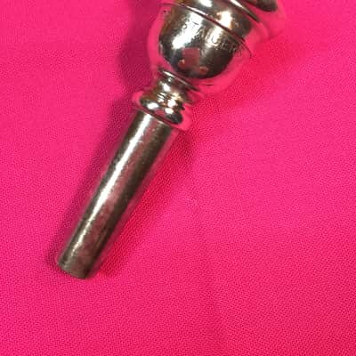 HN White Vintage Del Staigers Mouthpiece for Cornet #38-Plating Intact-1930's image 2