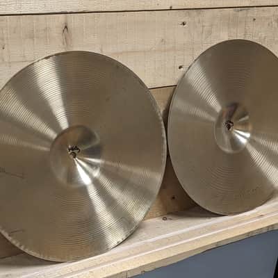 Zildjian  14" Canadian Hollow Logo New Beat Hi-Hat Cymbals (Pair) 1970s image 15