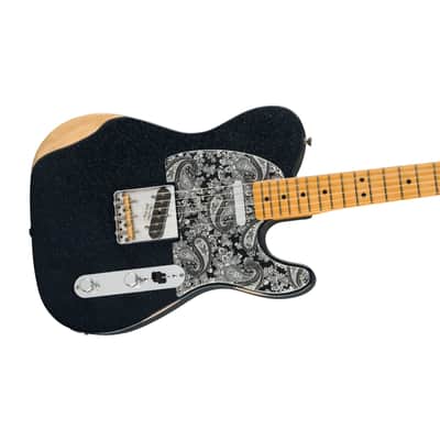 Fender Brad Paisley Road Worn Telecaster MN Black Sparkle - Electric Guitar image 4