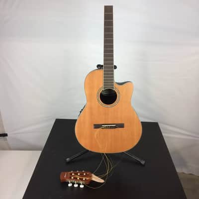 Ovation Applause Balladeer Acoustic-Electric Classical Guitar, Natural Cedar image 8
