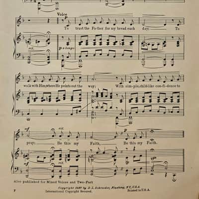 (VINTAGE SHEET MUSIC) O Love of God - Piano/Vocal image 2
