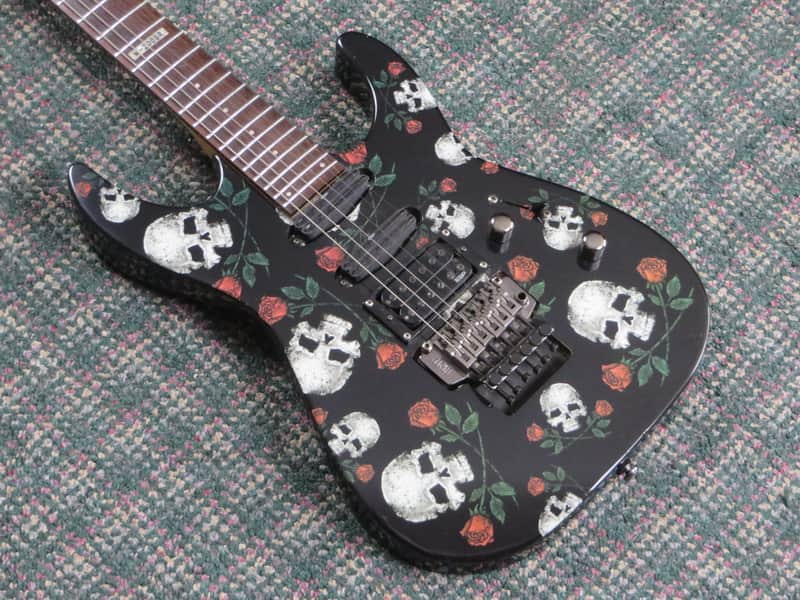 2008 ESP/LTD M-200SR Skull & Roses! w/ESP hardshell case image 1