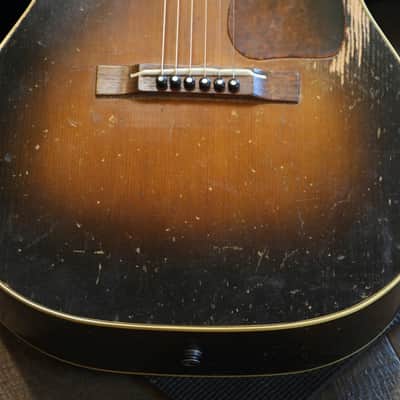 1952 Gibson LG-2 Acoustic Guitar Sunburst + Flight Case image 5
