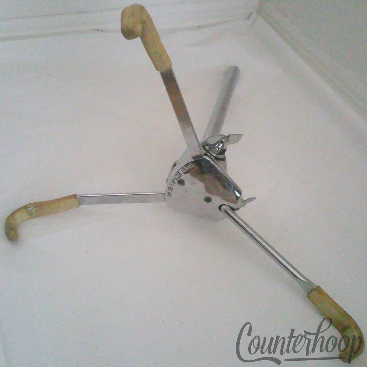 Premier Snare Drum Stand Basket Top Tube Vintage 60s Diamond Chrome England Part — main photograph