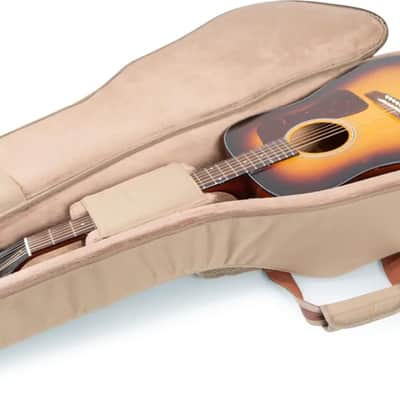 Levy's LVYDREADGB200 Dreadnought Acoustic Guitar Gig Bag, Tan image 3