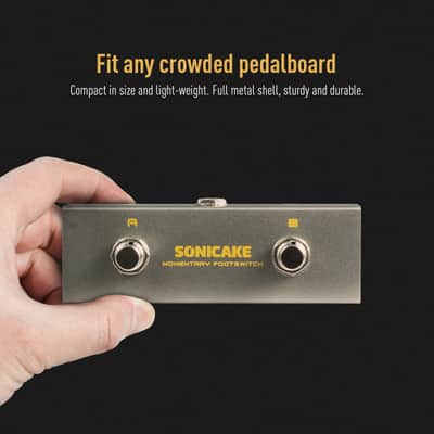 SONICAKE Dual Footswitch Pedal for Guitar Effect Pedal Dual Momentary Foot Switch Guitar Pedal with TRS Cable(U.S. domestic inventory) image 4