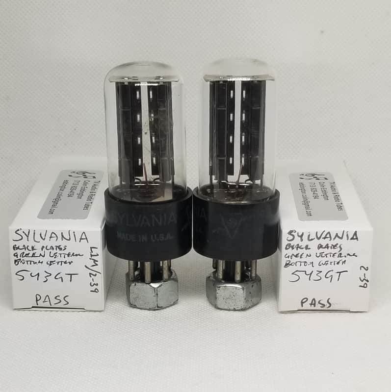 Sylvania 5Y3GT Early 50s Black Plate Rectifier Matched Pair NOS image 1
