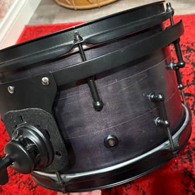Battlefield Drum Company Custom 3pc Maple Kit 2014 - Black Satin Stain w/ Gloss Stripe image 4