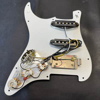 Fender HSS Stratocaster Loaded 3-ply pickguard - MIM- Parchment- ready to drop in! #4 image 5