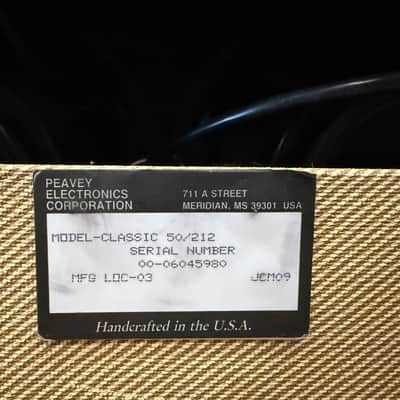 Peavey Classic 50 212 50 Watt Tube Amp Early 1990's Tweed Excellent Condition image 3