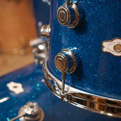 Camco 12/14/18" Drum Set - 1960s Blue Glass Glitter image 5