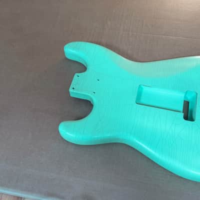 1805g Kohlin Guitars S-Type Roasted Pine replacement body Aged Nitro Relic Vintage Surf Green Made in Sweden image 3