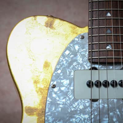 FENDER CIJ Hellecasters Limited Edition Will Ray "JAZZ-A-CASTER" Telecaster "Gold Foil Leaf + Maple" (1997) image 7