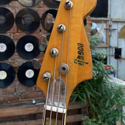 Vintage rare Japan Gneco Greco Jazz Bass matsumoku Maxon pickups 1974 Sunburst image 8