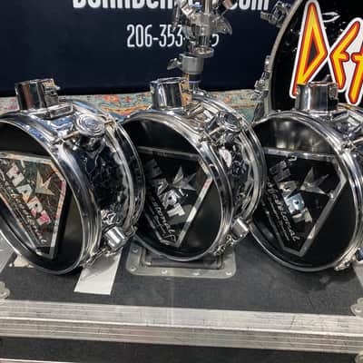 Rick Allen's 1999 Def Leppard Euphoria Tour DW / Hart Drum Set (#1). Autographed by the whole band. Authenticated! image 12