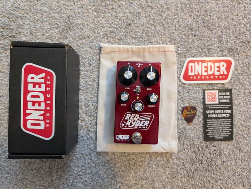 Oneder Effects Red Ryder Distortion Pedal - Red Sparkle image 1