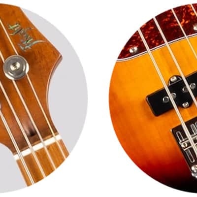 Flight MINI BASS JB SB Roasted Poplar Body Roasted Maple Neck 4-String Electric Bass Guitar w/Padded Gig Bag image 7
