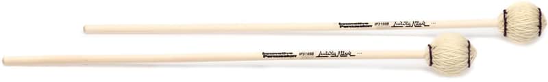 Innovative Percussion IP3105B Ludwig Albert Medium Marimba Mallets - Off-white Yarn - Birch (2-pack) Bundle image 1