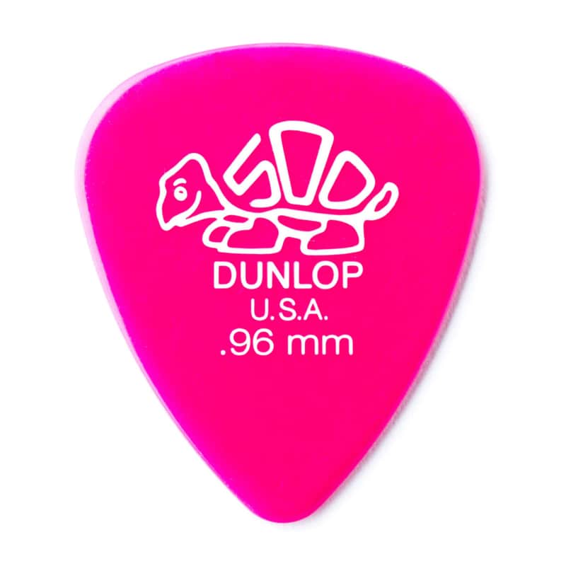 Dunlop Delrin 500 Guitar Picks .96mm Dark Pink Player Pack 3 Pack (36) Bundle image 1