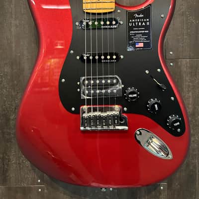 BRAND NEW 2025 Fender American Ultra II Stratocaster HSS Sinister Red w/ Case image 2