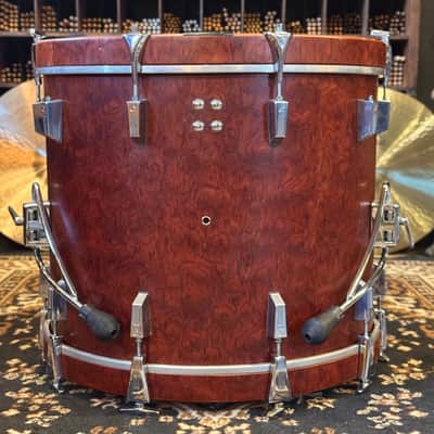 VINTAGE 1980's Sonor 18x22 Signature Horst Link Heavy Beech Shell Bass Drum in African Bubinga image 6