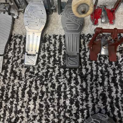 Vintage Slingerland Bass Drum Pedals – 2 Pedals + Parts – Restoration / Project Lot image 5