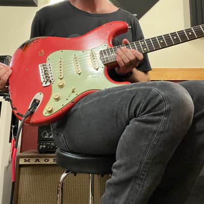 Fender Custom Shop Michael Landau '63 Stratocaster Relic 2013 - Present - Fiesta Red over 3-Color Sunburst image 22