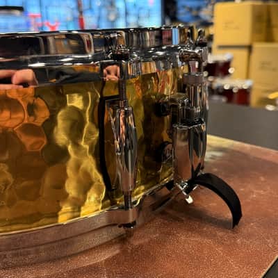 Gretsch S1-0514-BRH Full Range Series Hammered Brass 5x14" Snare Drum 2014 - Present - Hammered Brass image 3