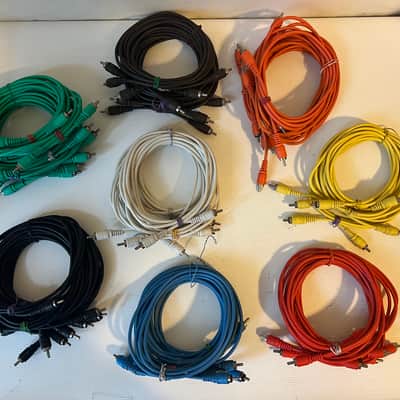Lot of 47 Vintage Tascam Color coded RCA cables 5’ image 15