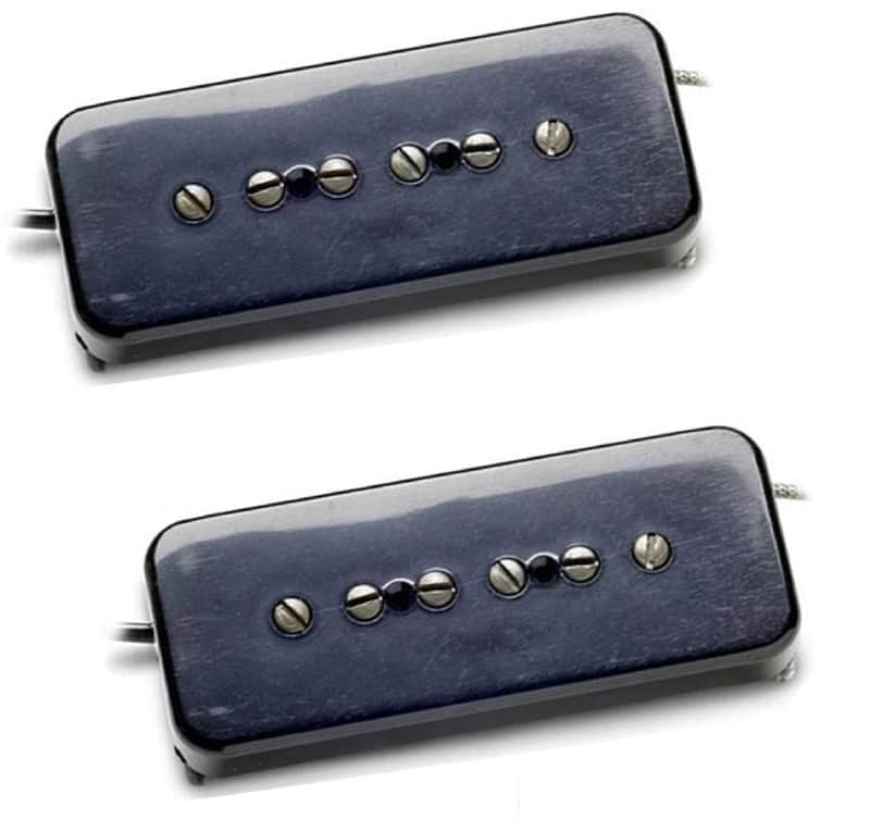 Seymour Duncan Antiquity P90 Soapbar Black Bridge & Neck Guitar Pickup Set image 1