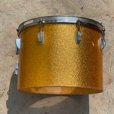 1970's Ludwig 14" Concert Timp Tom Gold Sparkle 10x14 6-PLy image 6
