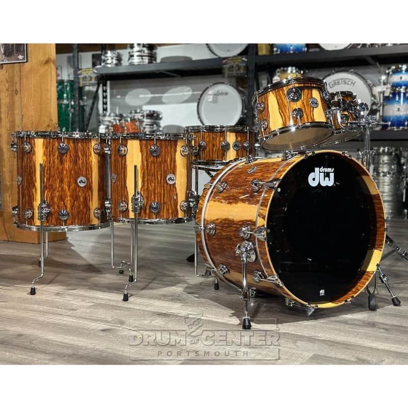 DW Collectors Standard Maple 6pc Drum Set Exotic Chechen w/Chrome Hw image 1