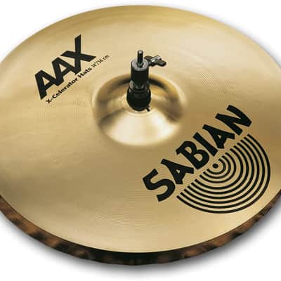 Sabian *Pre-Order* AAX 14" X-CELERATOR Natural Finish HiHats Cymbals Hats Pair Bundle & Save | Special Order | Authorized Dealer image 2
