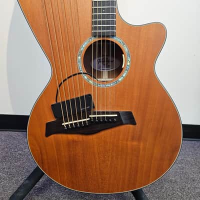 Timberline T20HGc All Solid Wood Tropical Mahogany 12-String Harp Guitar T20 HGC - Mahogany image 4