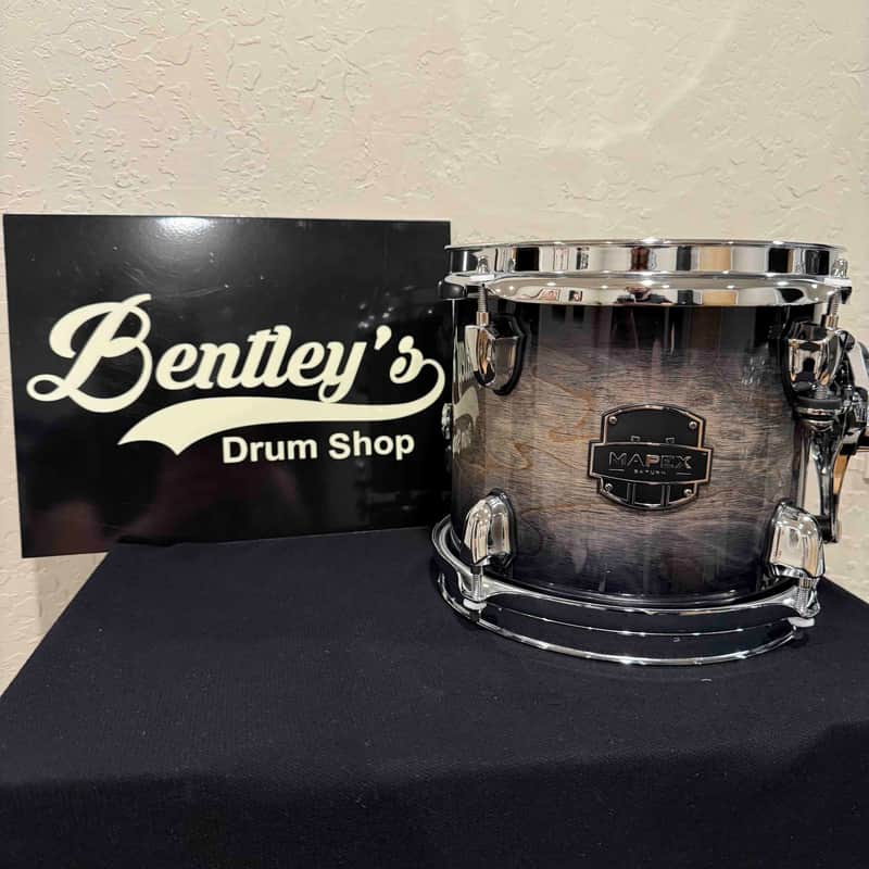 ~NEW!~ Mapex SRT807ZXG Saturn VI Maple/Walnut Hybrid 7x8 Rack Tom in Black Ink Burst Gloss Lacquer image 1